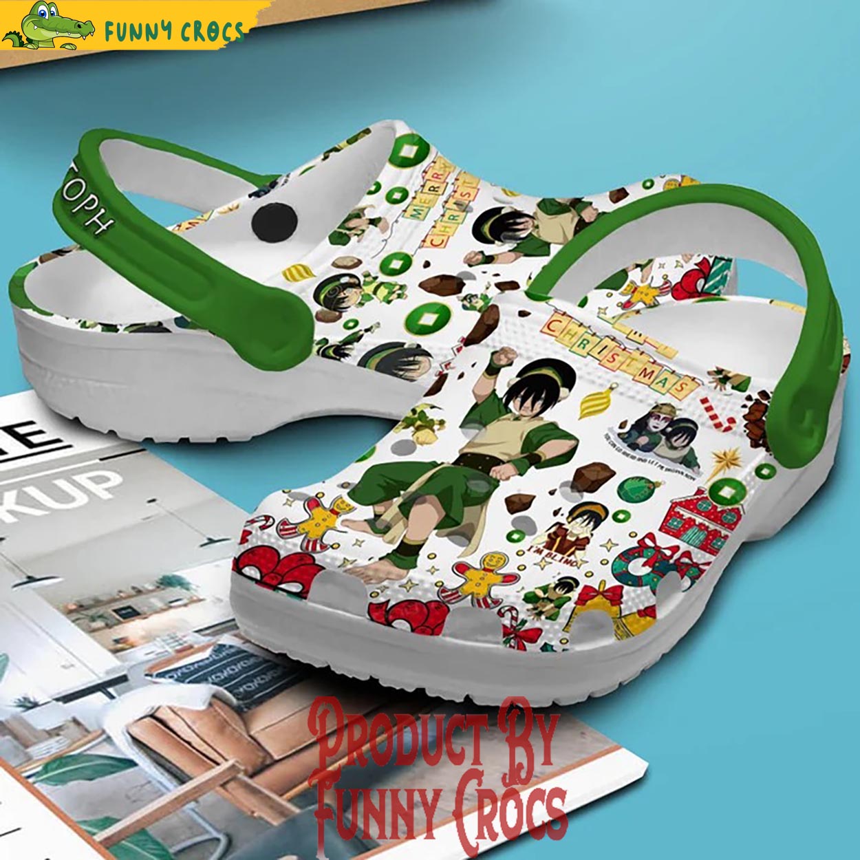 Merchidea Merry Christmas Avatar The Last Airbender TV Series Crocs Crocband Clogs Shoes Comfortable For Men Women and Kids