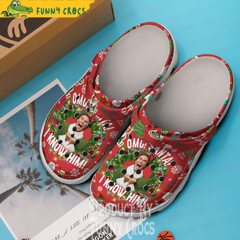 Merchidea Merry Christmas Elf Movie Crocs Crocband Clogs Shoes Comfortable For Men Women and Kids