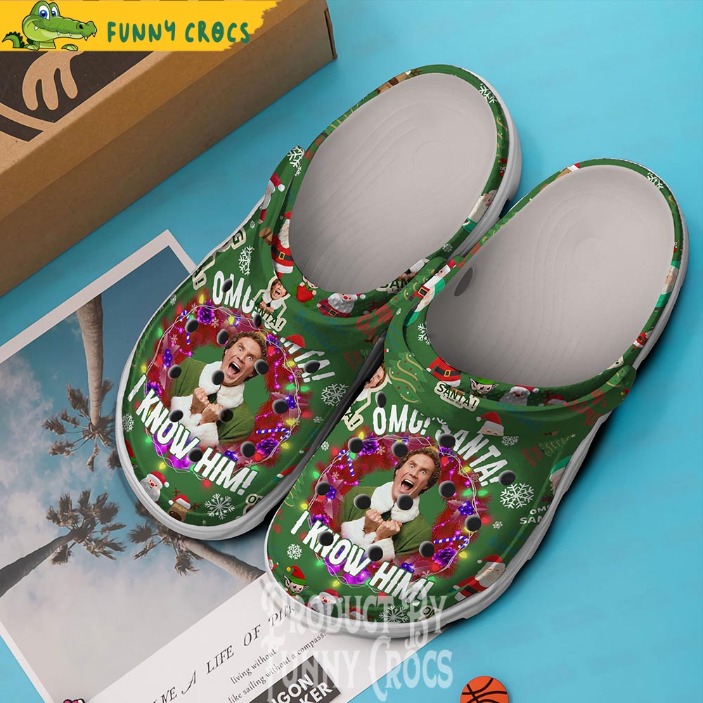 Merchidea Merry Christmas Elf Movie Crocs Crocband Clogs Shoes Comfortable For Men Women and Kids