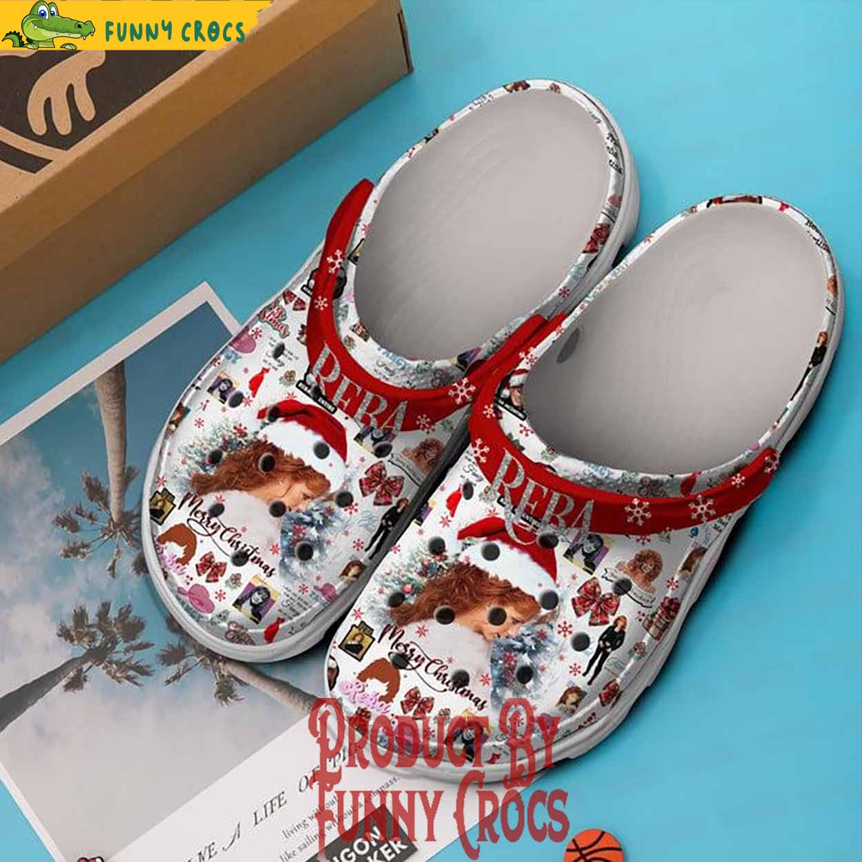 Merchidea Merry Christmas Reba McEntire Music Crocs Crocband Clogs Shoes Comfortable For Men Women and Kids