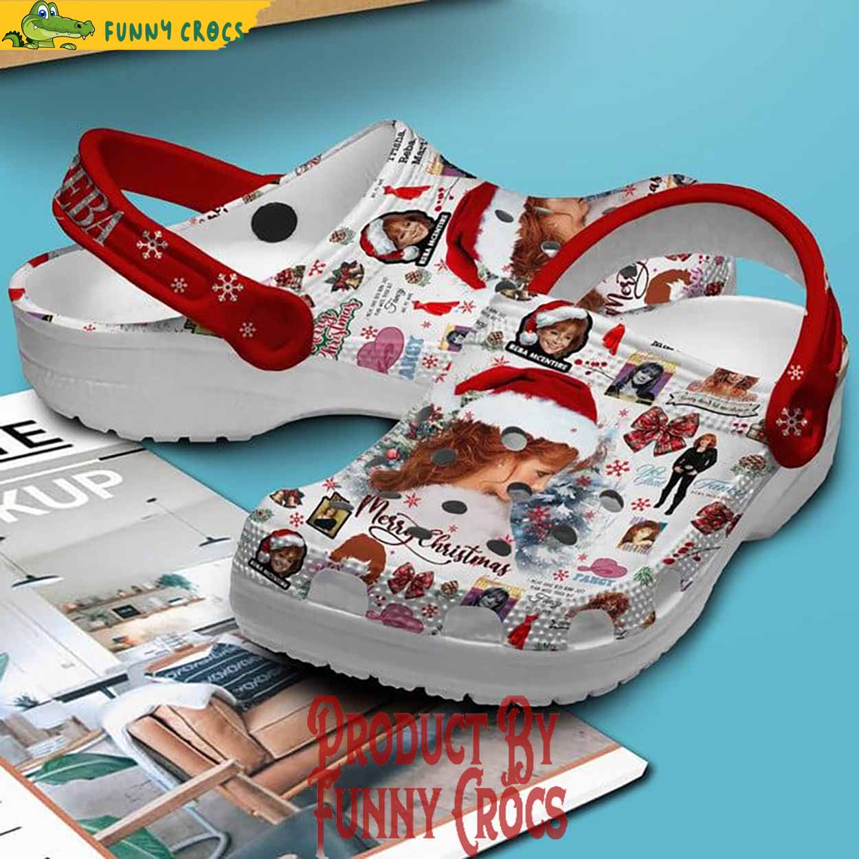 Merchidea Merry Christmas Reba McEntire Music Crocs Crocband Clogs Shoes Comfortable For Men Women and Kids