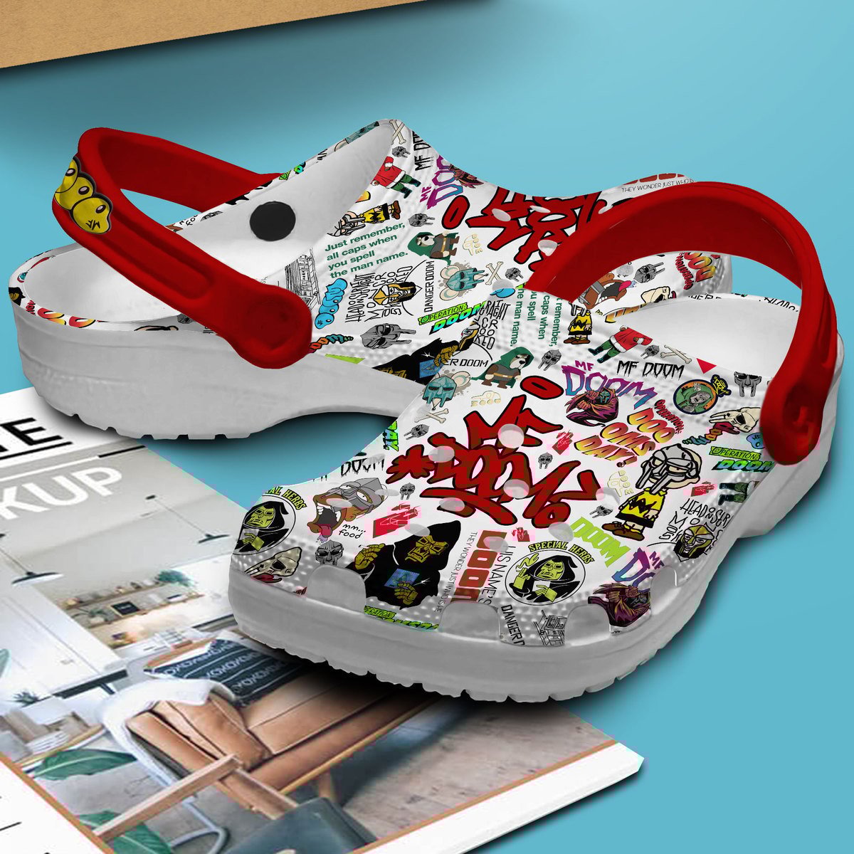 Merchidea MF DOOM Rapper Music Crocs Crocband Clogs Shoes Comfortable For Men Women and Kids