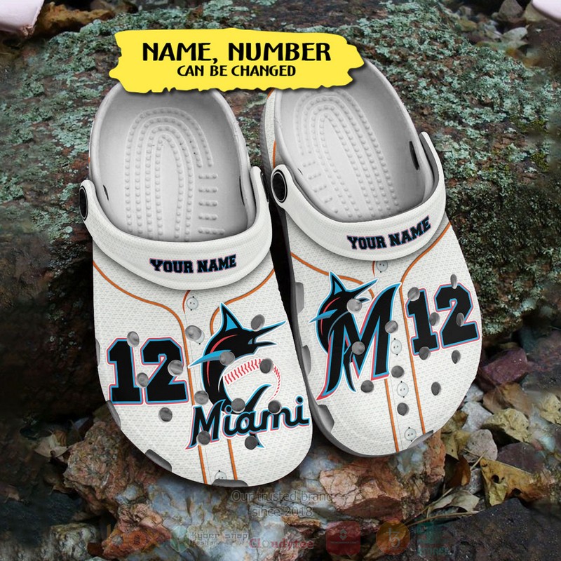 Merchidea Miami Marlins MLB Sport Crocs Crocband Clogs Shoes Comfortable For Men Women and Kids