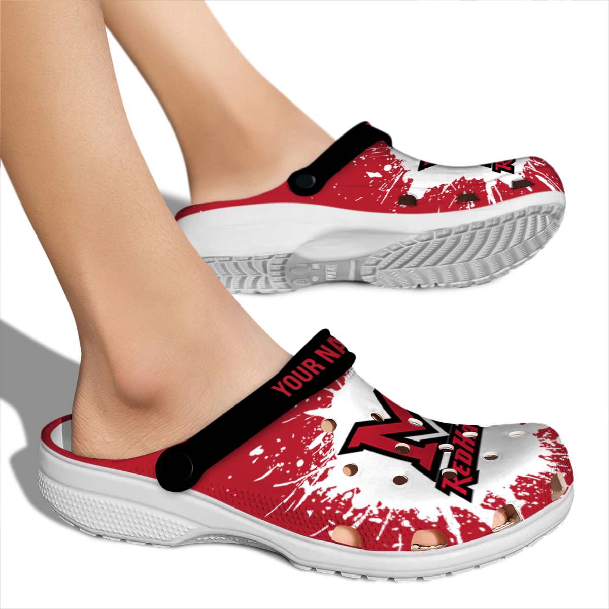 Merchidea Miami RedHawks NCAA Sport Crocs Crocband Clogs Shoes Comfortable For Men Women and Kids