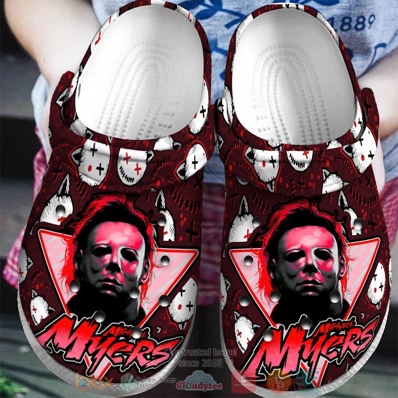 Merchidea Michael Myers Horror Movie Crocs Crocband Clogs Shoes Comfortable For Men Women and Kids
