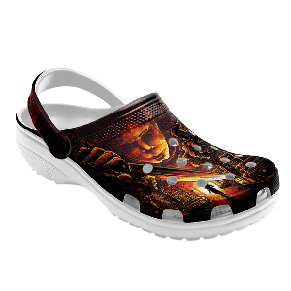 Merchidea Michael Myers Horror Movie Crocs Crocband Clogs Shoes Comfortable For Men Women and Kids