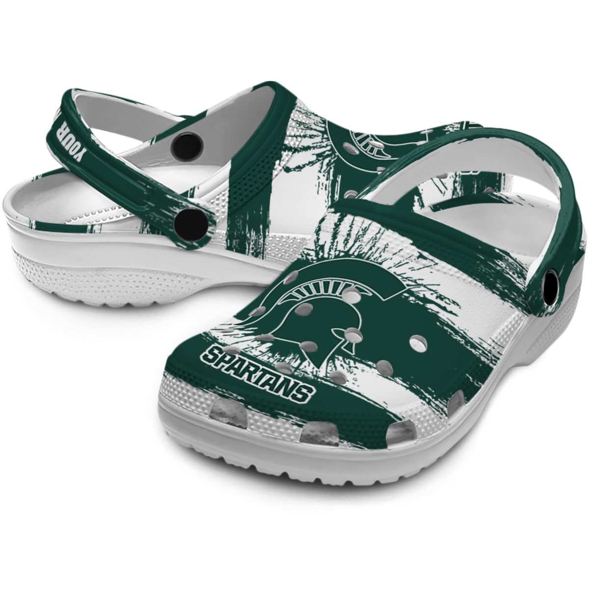 Merchidea Michigan State Spartans NCAA Sport Crocs Crocband Clogs Shoes Comfortable For Men Women and Kids