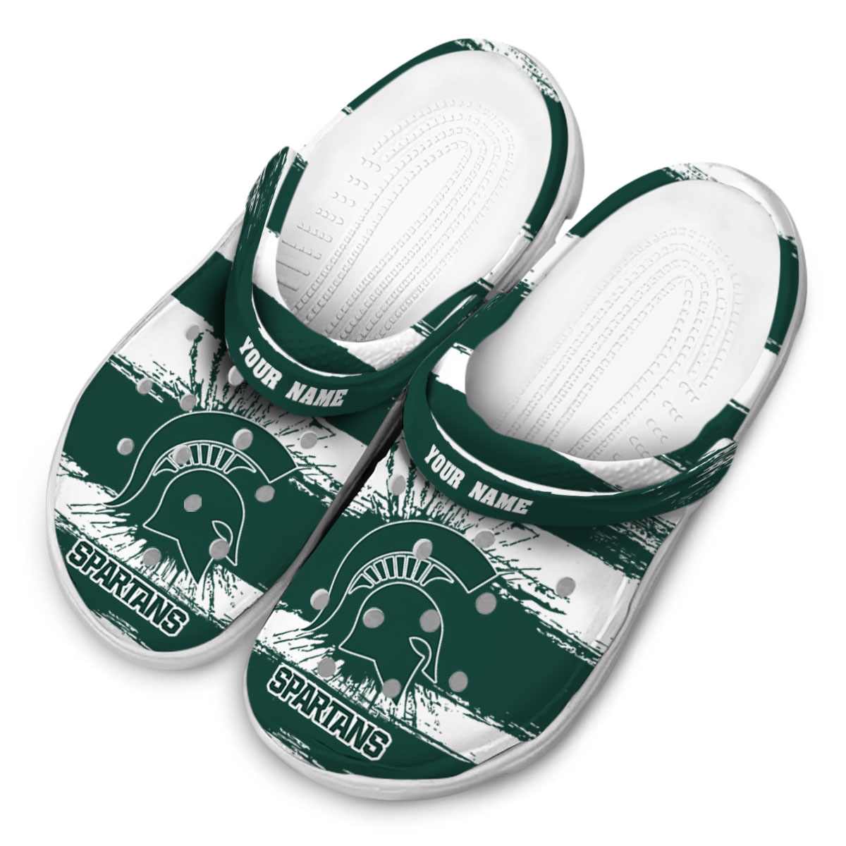 Merchidea Michigan State Spartans NCAA Sport Crocs Crocband Clogs Shoes Comfortable For Men Women and Kids