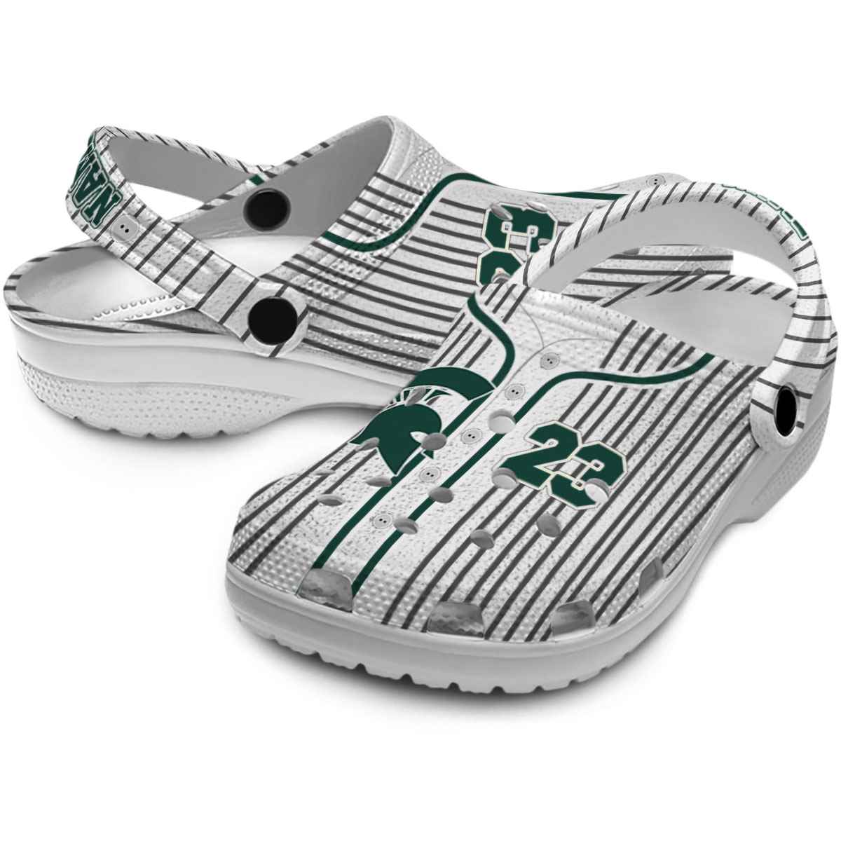 Merchidea Michigan State Spartans NCAA Sport Crocs Crocband Clogs Shoes Comfortable For Men Women and Kids