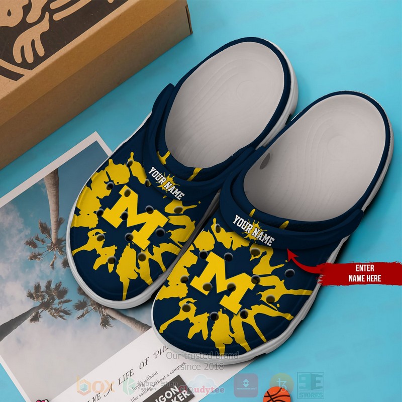 Merchidea Michigan Wolverines NCAA Sport Crocs Crocband Clogs Shoes Comfortable For Men Women and Kids