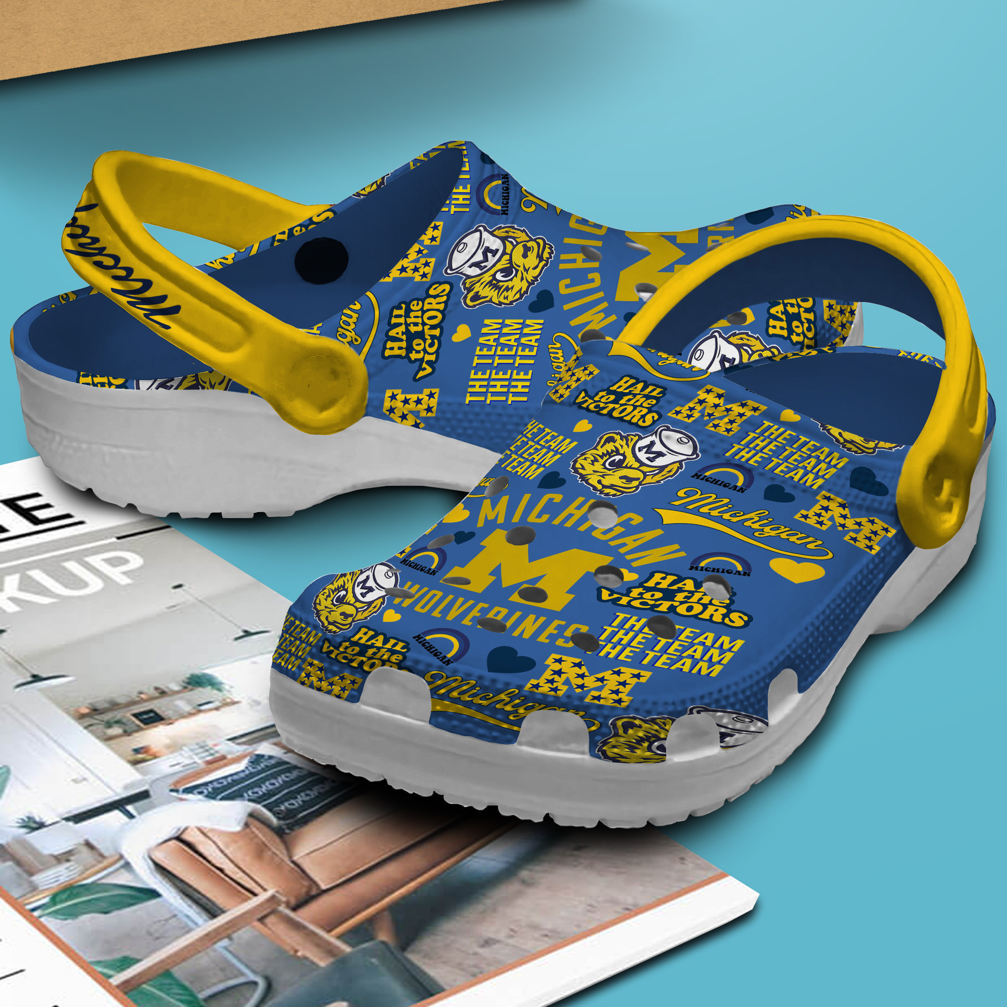 Merchidea Michigan Wolverines NCAA Sport Crocs Crocband Clogs Shoes Comfortable For Men Women and Kids