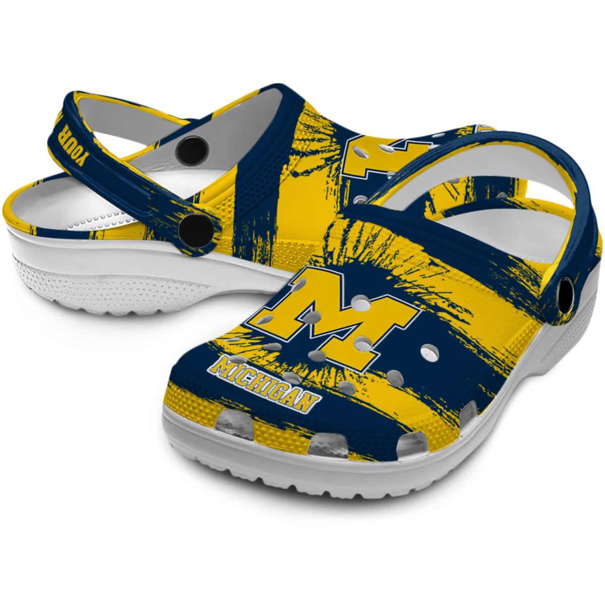 Merchidea Michigan Wolverines NCAA Sport Crocs Crocband Clogs Shoes Comfortable For Men Women and Kids