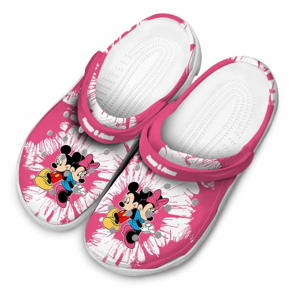 Merchidea Mickey And Minnie Mouse Cartoon Crocs Crocband Clogs Shoes Comfortable For Men Women and Kids