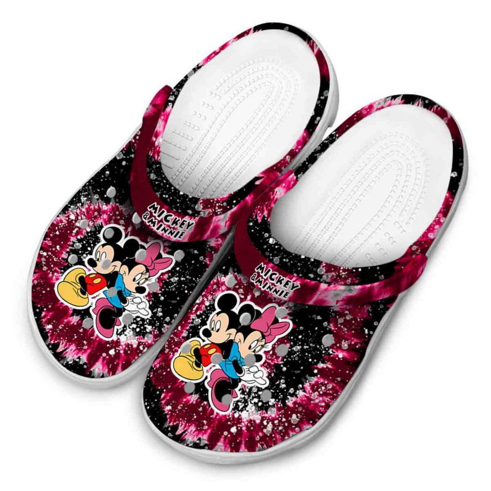 Merchidea Mickey And Minnie Mouse Cartoon Crocs Crocband Clogs Shoes Comfortable For Men Women and Kids