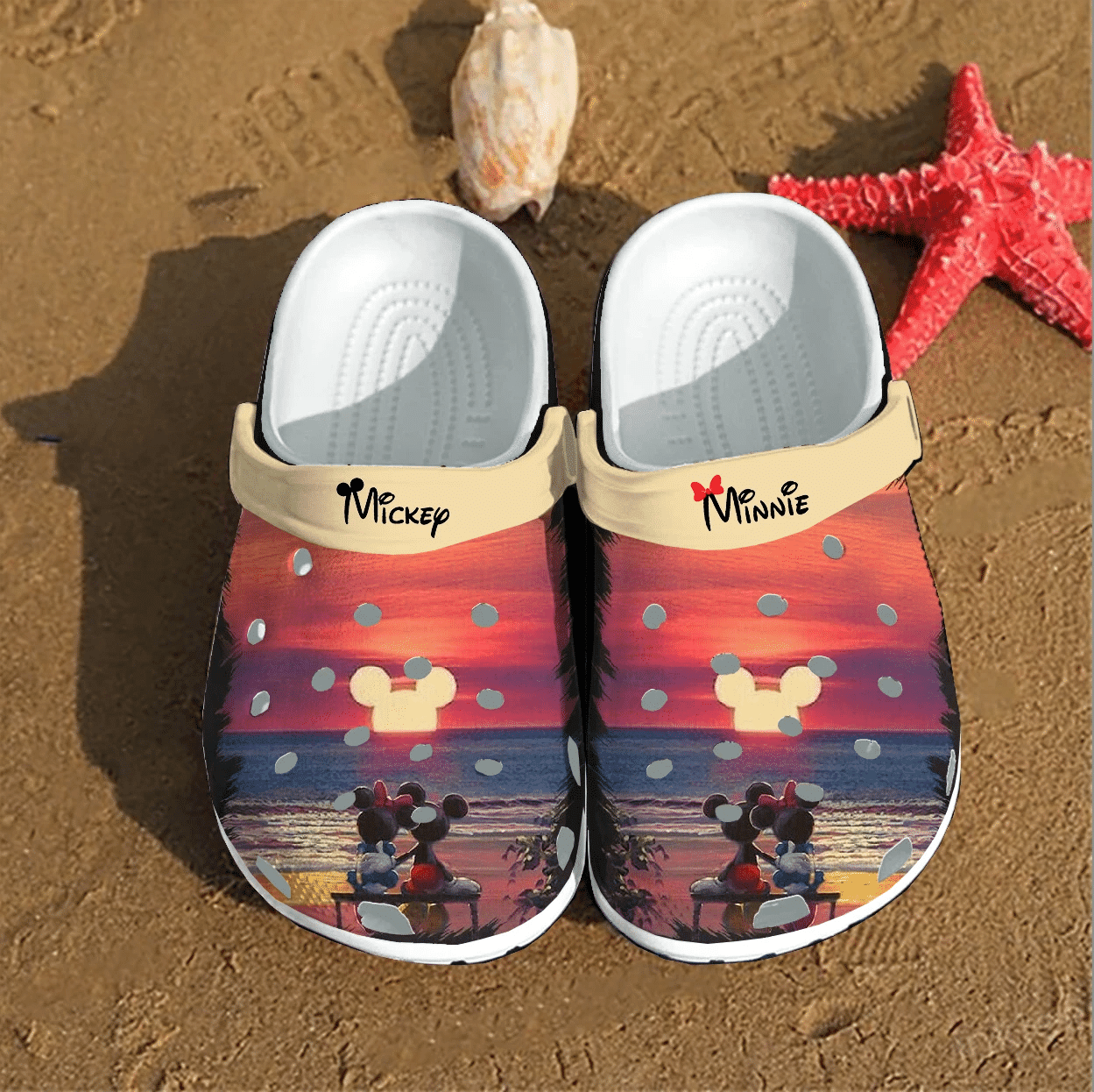 Merchidea mickey and minnie mouse Crocs Clog Shoes