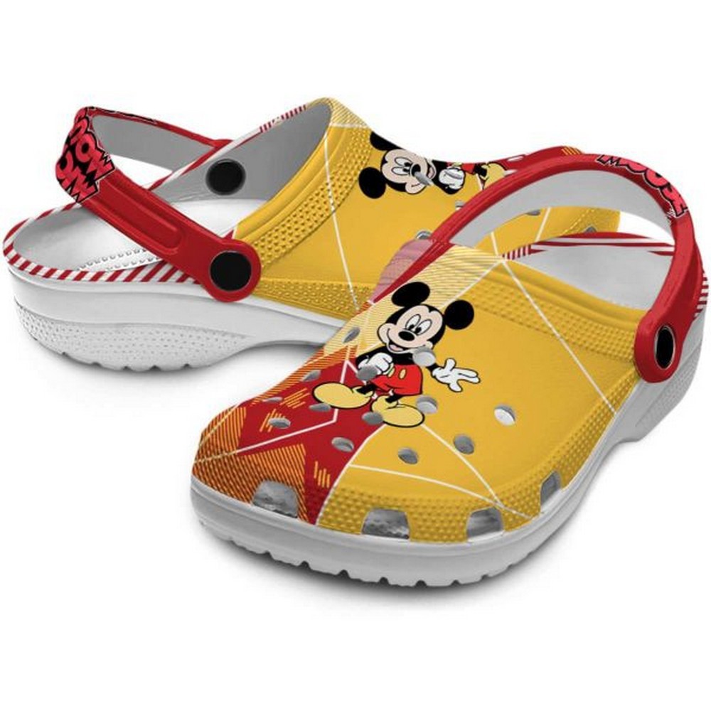 Merchidea Mickey Mouse Cartoon Crocs Crocband Clogs Shoes Comfortable For Men Women and Kids