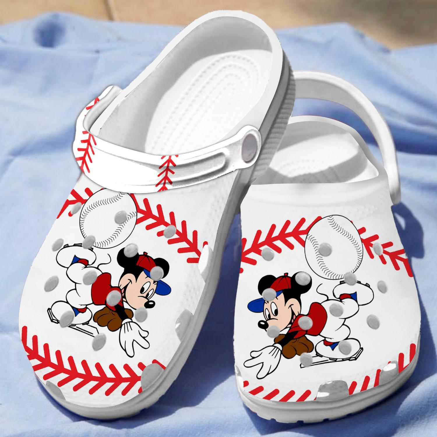 Merchidea Mickey Mouse Cartoon Crocs Crocband Clogs Shoes Comfortable For Men Women and Kids