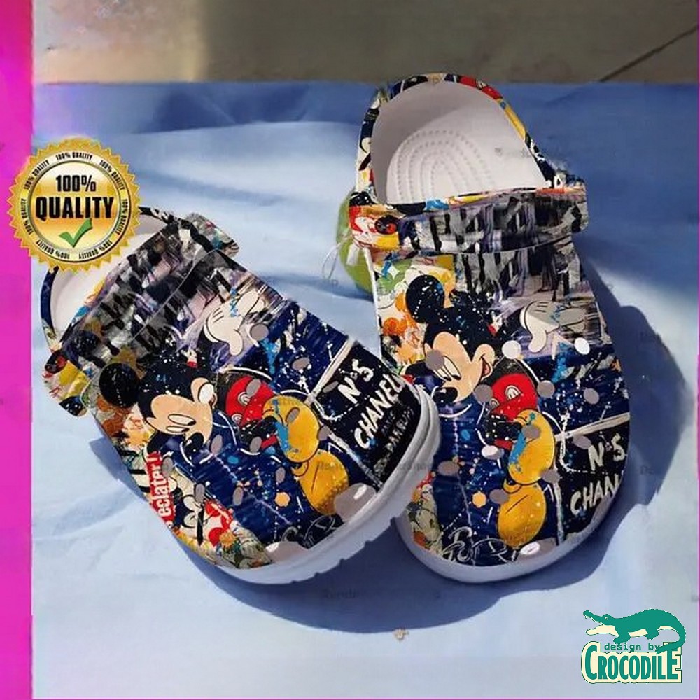 Merchidea Mickey Mouse Cartoon Crocs Crocband Clogs Shoes Comfortable For Men Women and Kids