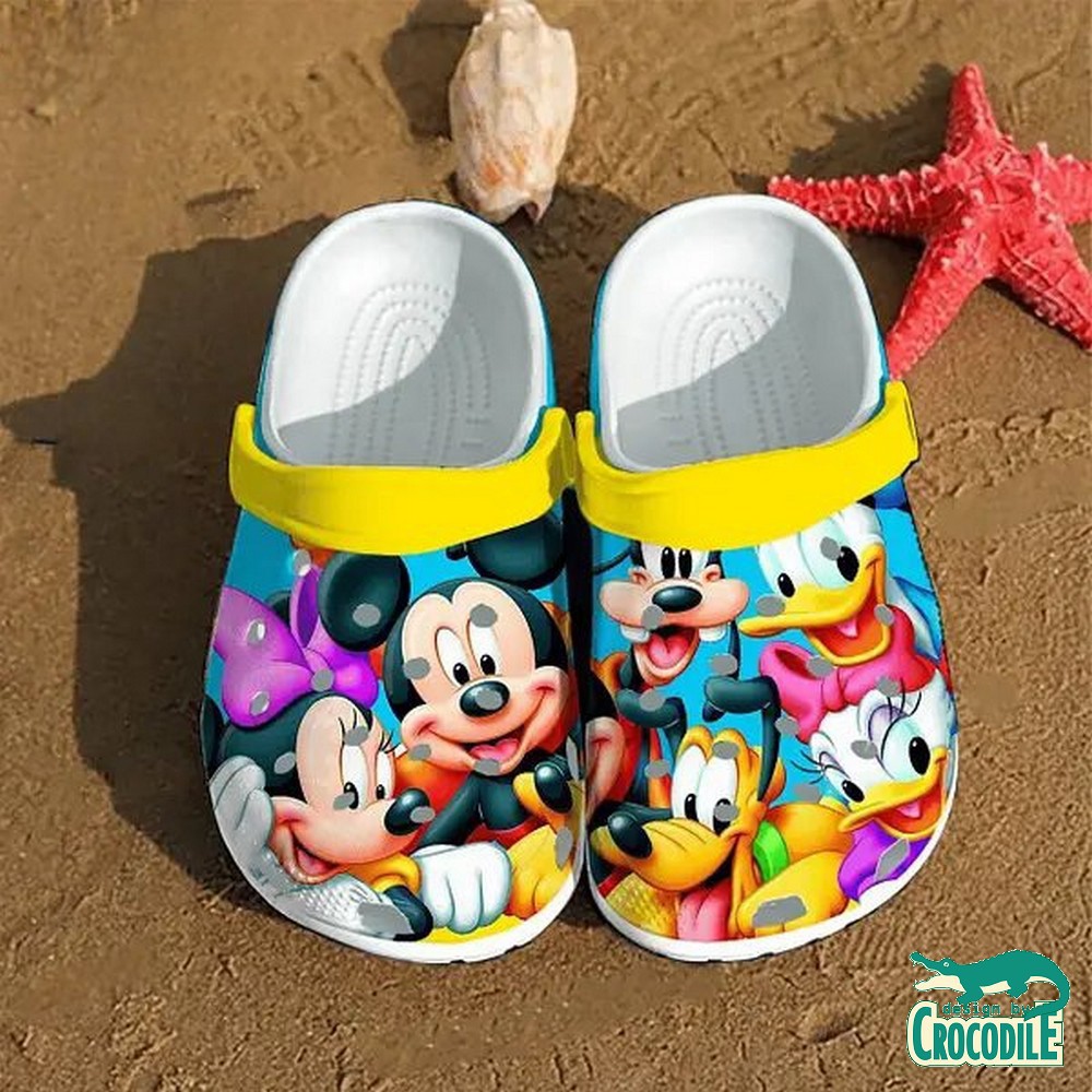 Merchidea Mickey Mouse Cartoon Crocs Crocband Clogs Shoes Comfortable For Men Women and Kids