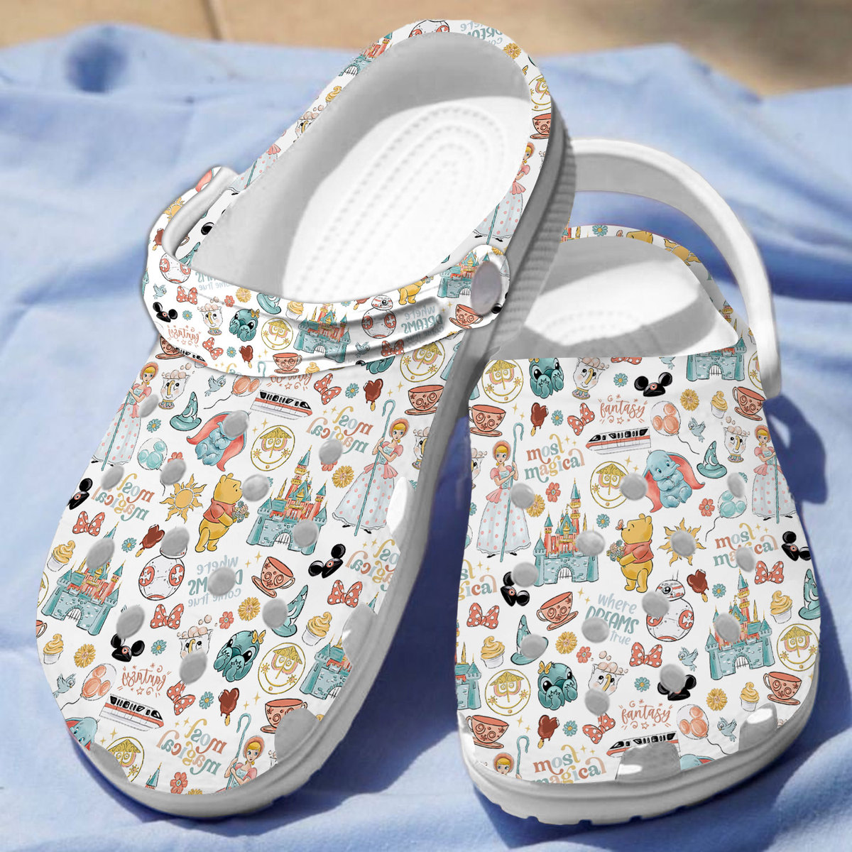 Merchidea Mickey Mouse Cartoon Crocs Crocband Clogs Shoes Comfortable For Men Women and Kids