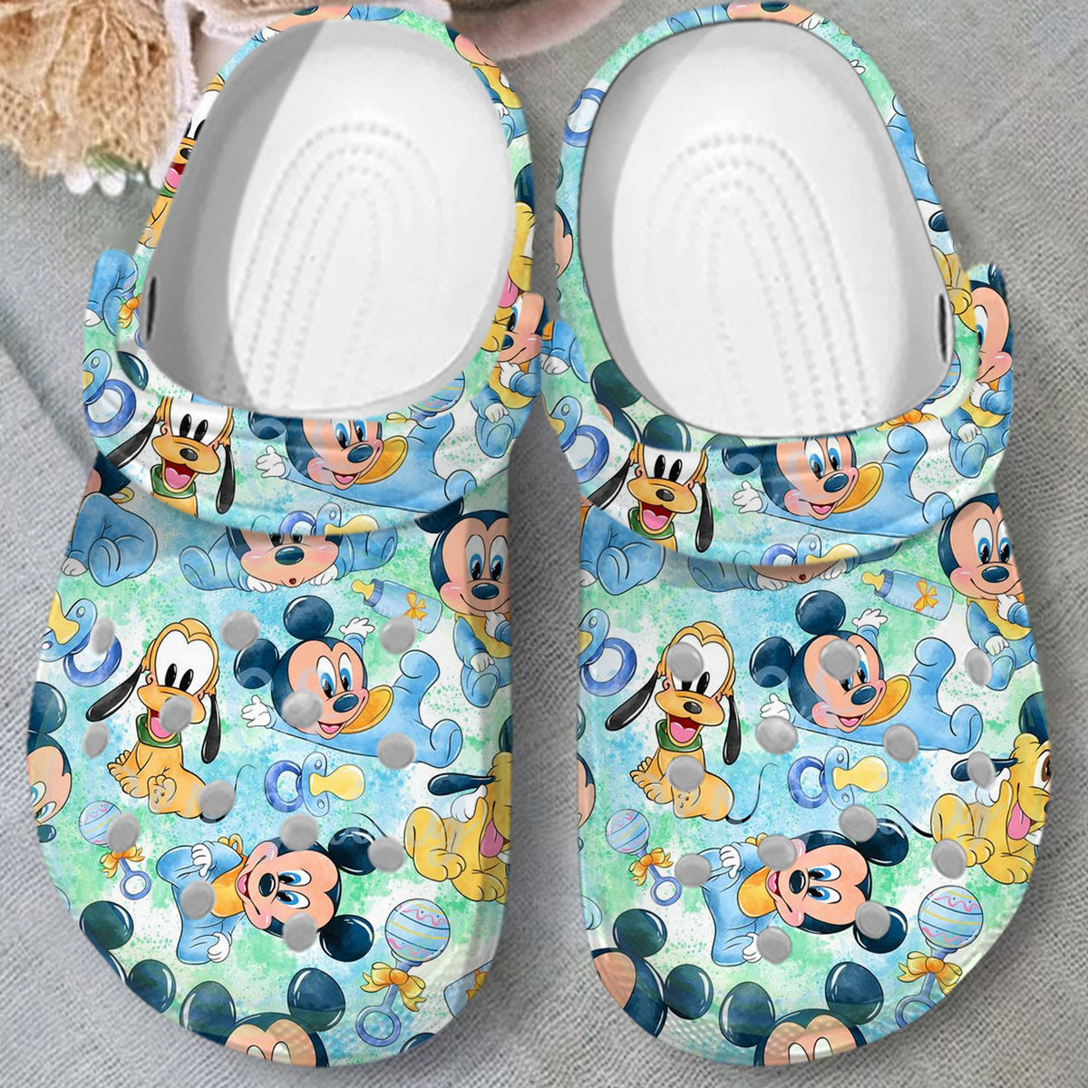 Merchidea Mickey Mouse Cartoon Crocs Crocband Clogs Shoes Comfortable For Men Women and Kids