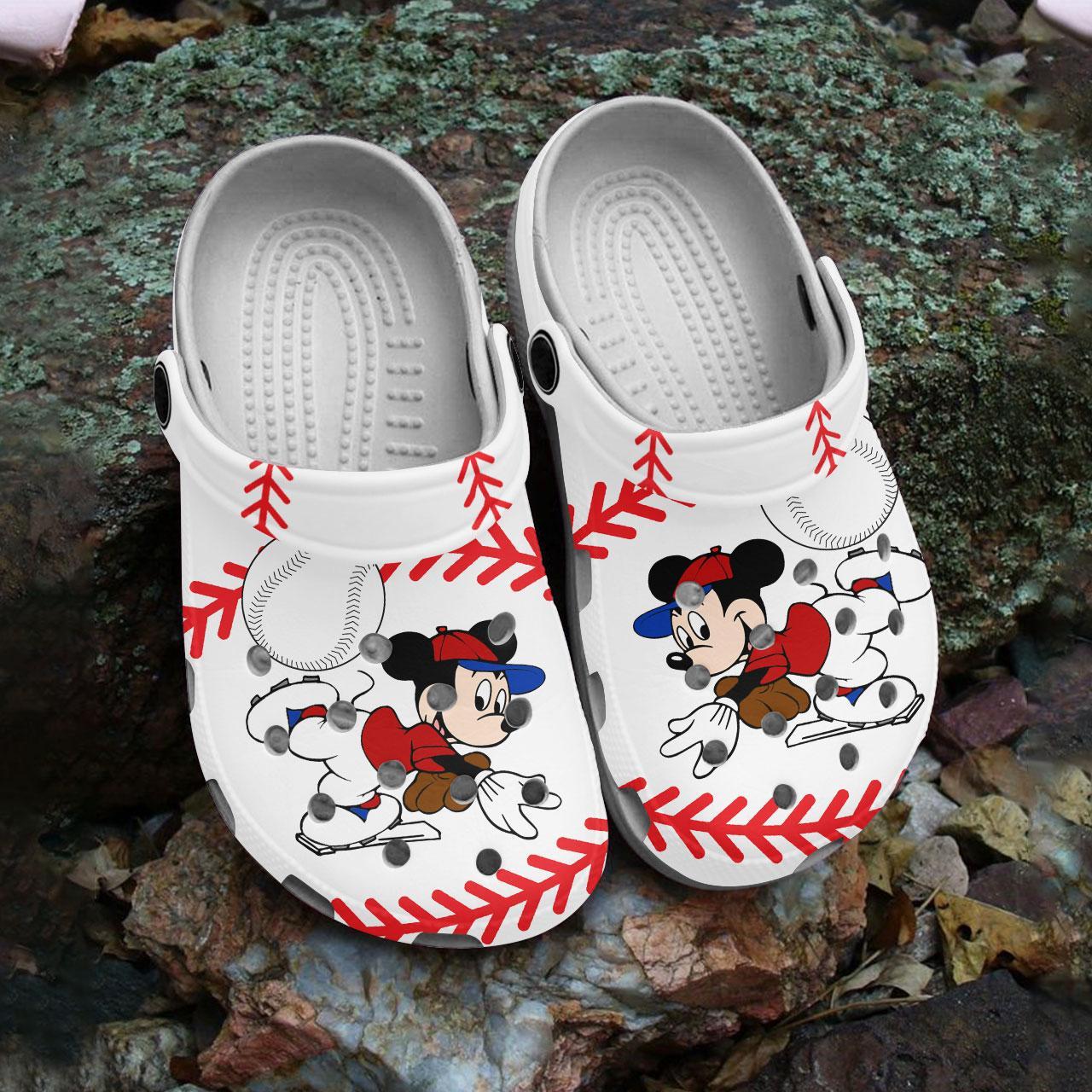 Merchidea Mickey Mouse Cartoon Crocs Crocband Clogs Shoes Comfortable For Men Women and Kids