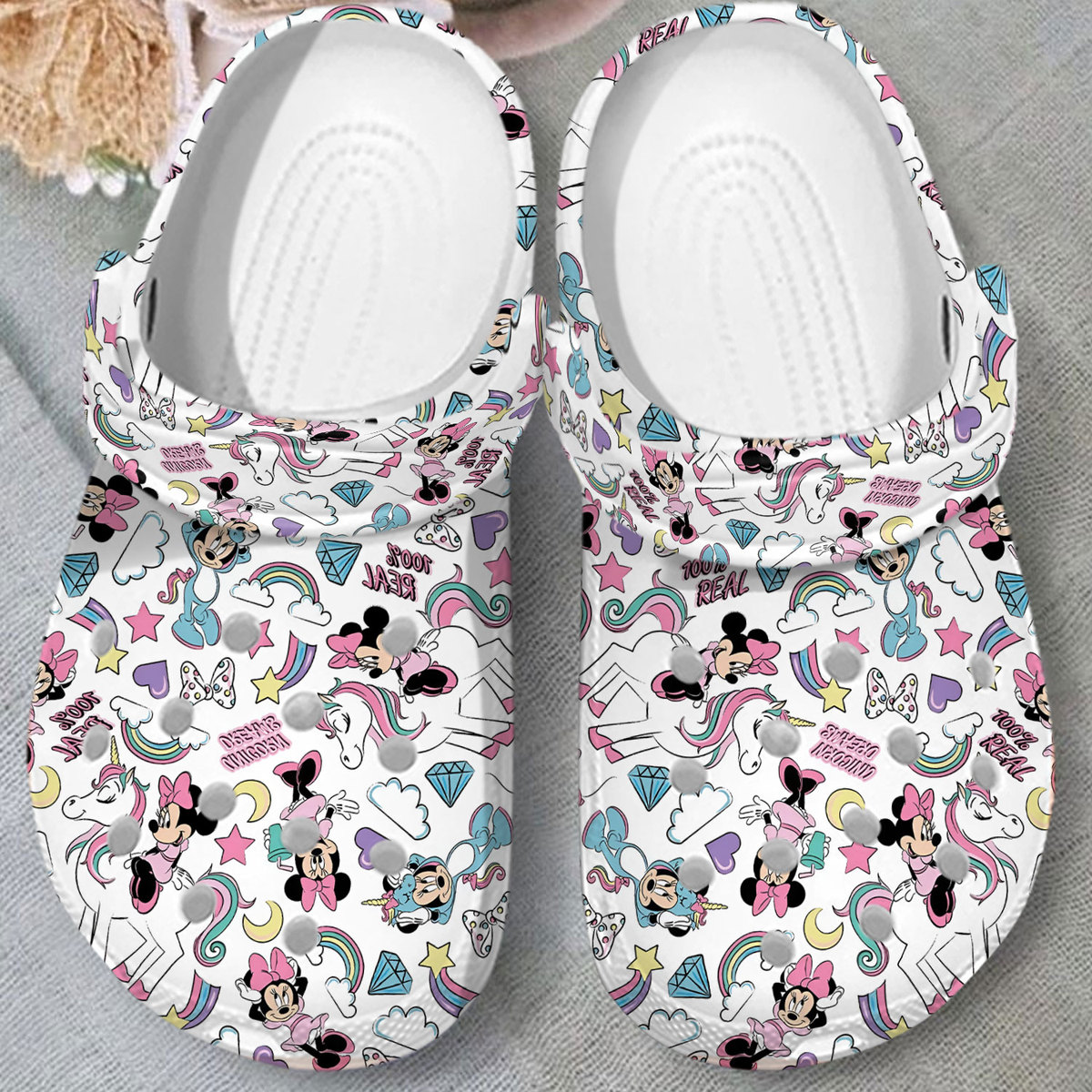 Merchidea Mickey Mouse Cartoon Crocs Crocband Clogs Shoes Comfortable For Men Women and Kids