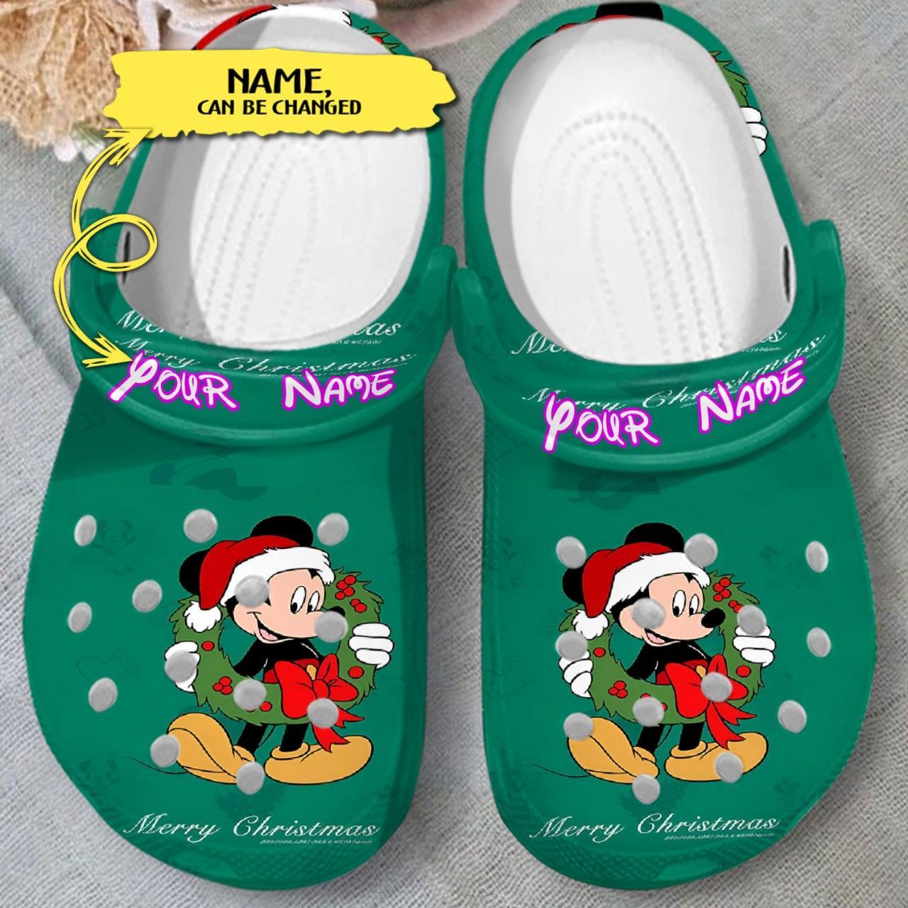 Merchidea Mickey Mouse Cartoon Crocs Crocband Clogs Shoes Comfortable For Men Women and Kids