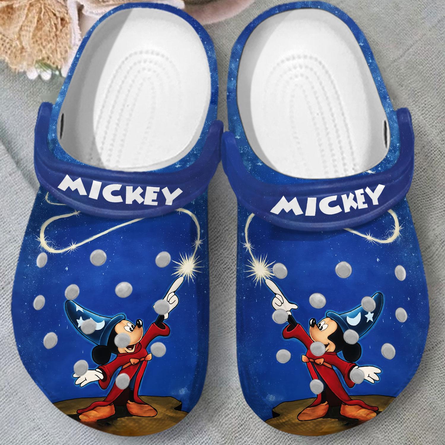 Merchidea Mickey Mouse Cartoon Crocs Crocband Clogs Shoes Comfortable For Men Women and Kids