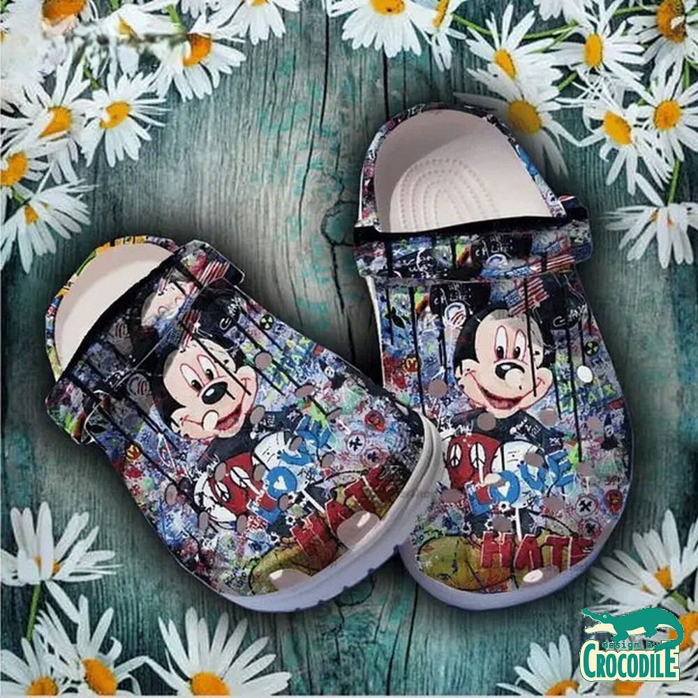 Merchidea Mickey Mouse Cartoon Crocs Crocband Clogs Shoes Comfortable For Men Women and Kids