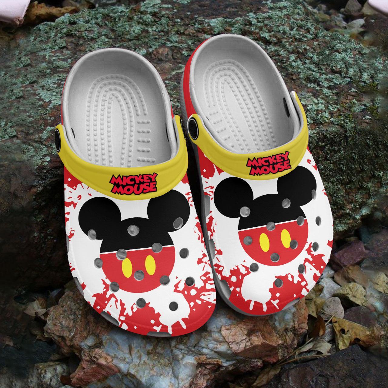 Merchidea Mickey Mouse Cartoon Crocs Crocband Clogs Shoes Comfortable For Men Women and Kids