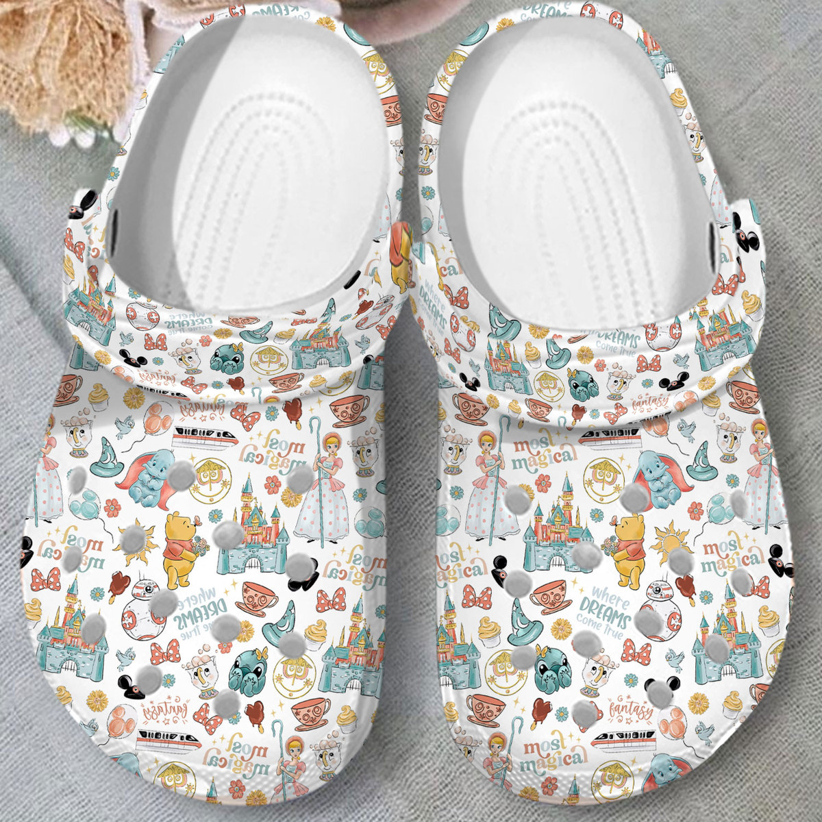 Merchidea Mickey Mouse Cartoon Crocs Crocband Clogs Shoes Comfortable For Men Women and Kids