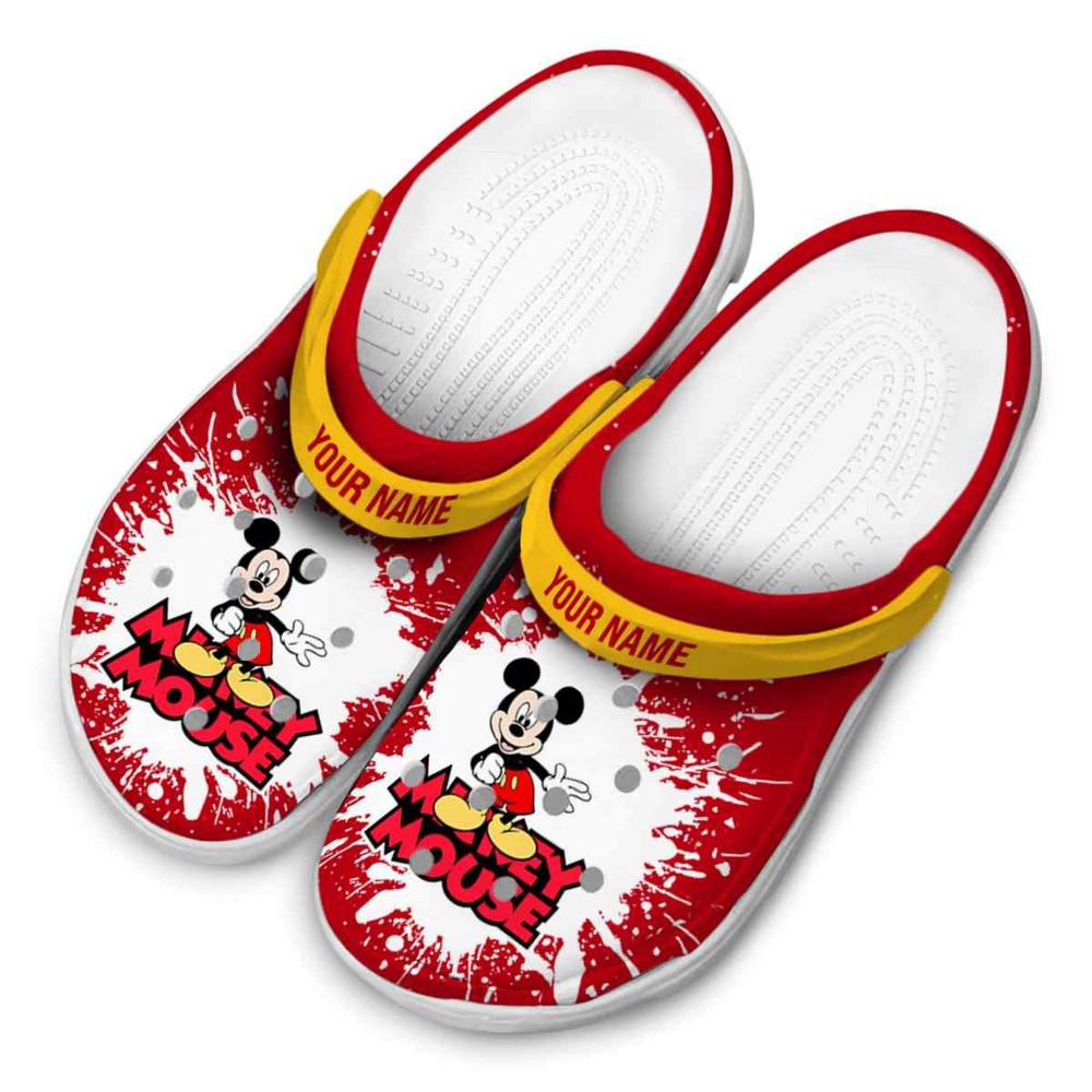 Merchidea Mickey Mouse Cartoon Crocs Crocband Clogs Shoes Comfortable For Men Women and Kids