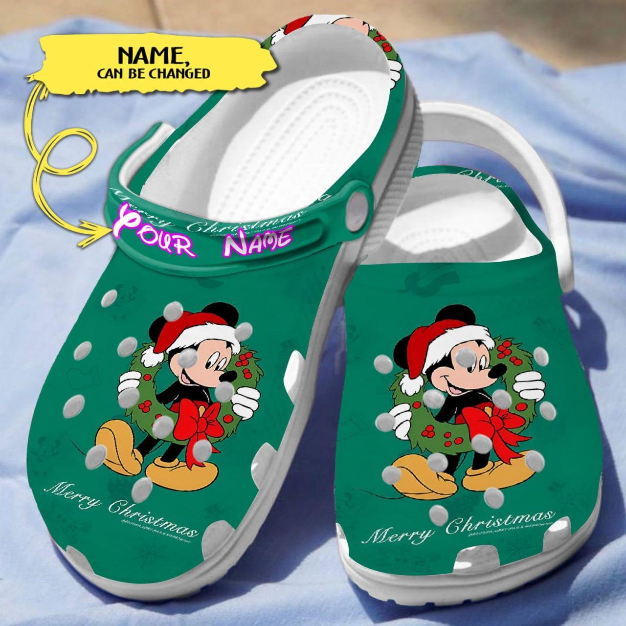 Merchidea Mickey Mouse Cartoon Crocs Crocband Clogs Shoes Comfortable For Men Women and Kids