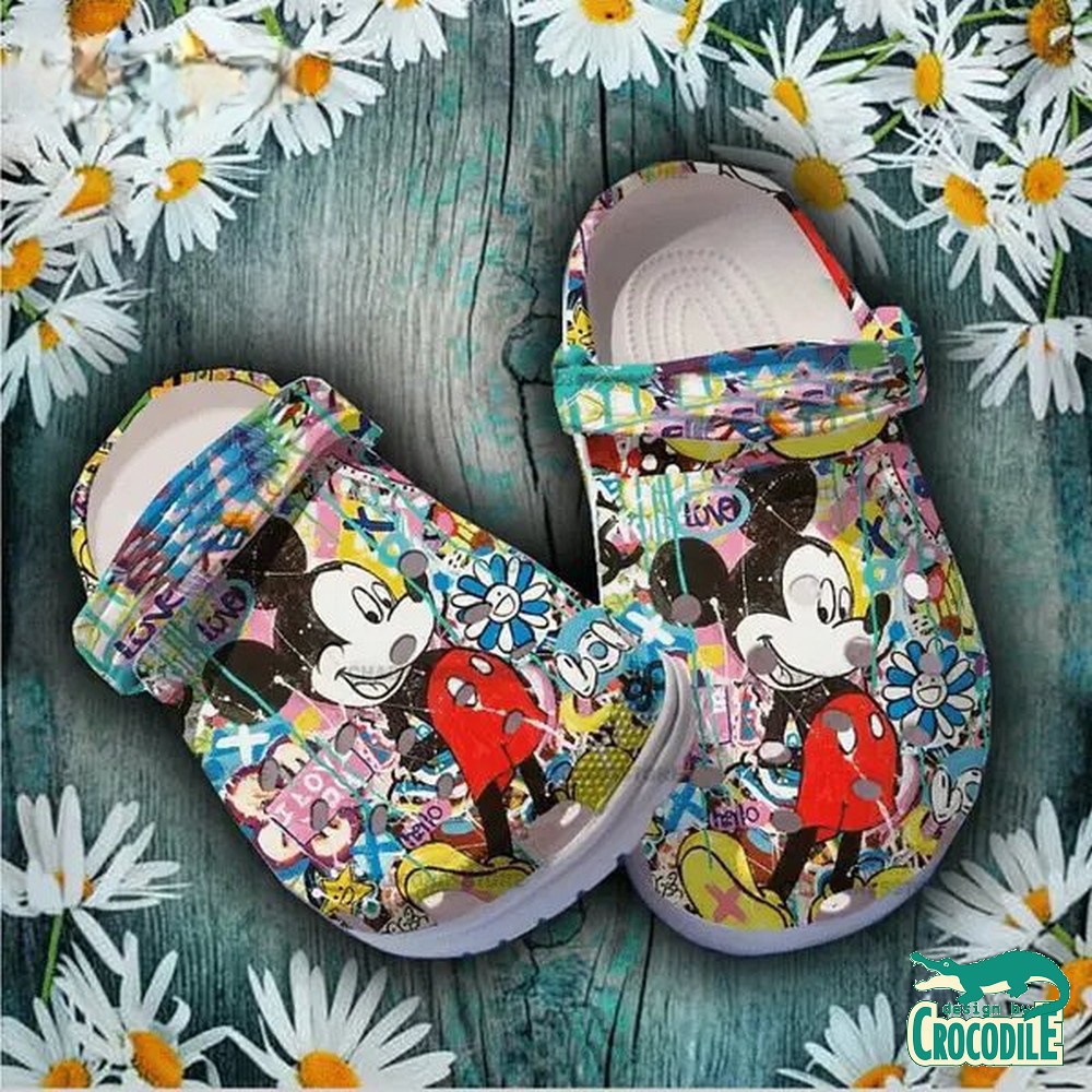 Merchidea Mickey Mouse Cartoon Crocs Crocband Clogs Shoes Comfortable For Men Women and Kids