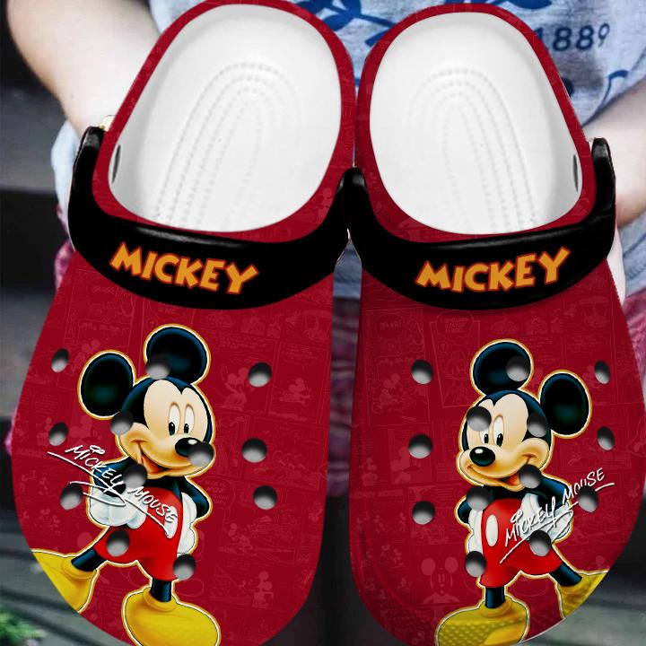 Merchidea Mickey Mouse Cartoon Crocs Crocband Clogs Shoes Comfortable For Men Women and Kids