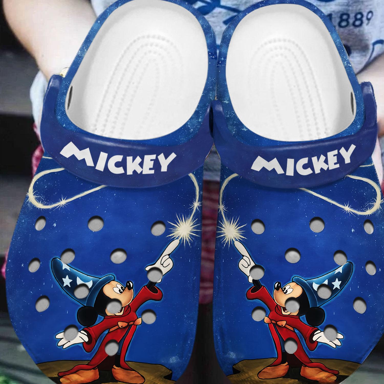 Merchidea Mickey Mouse Cartoon Crocs Crocband Clogs Shoes Comfortable For Men Women and Kids