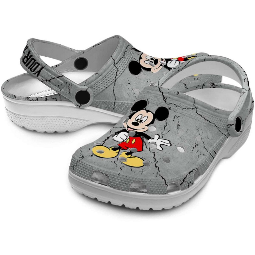 Merchidea Mickey Mouse Cartoon Crocs Crocband Clogs Shoes Comfortable For Men Women and Kids