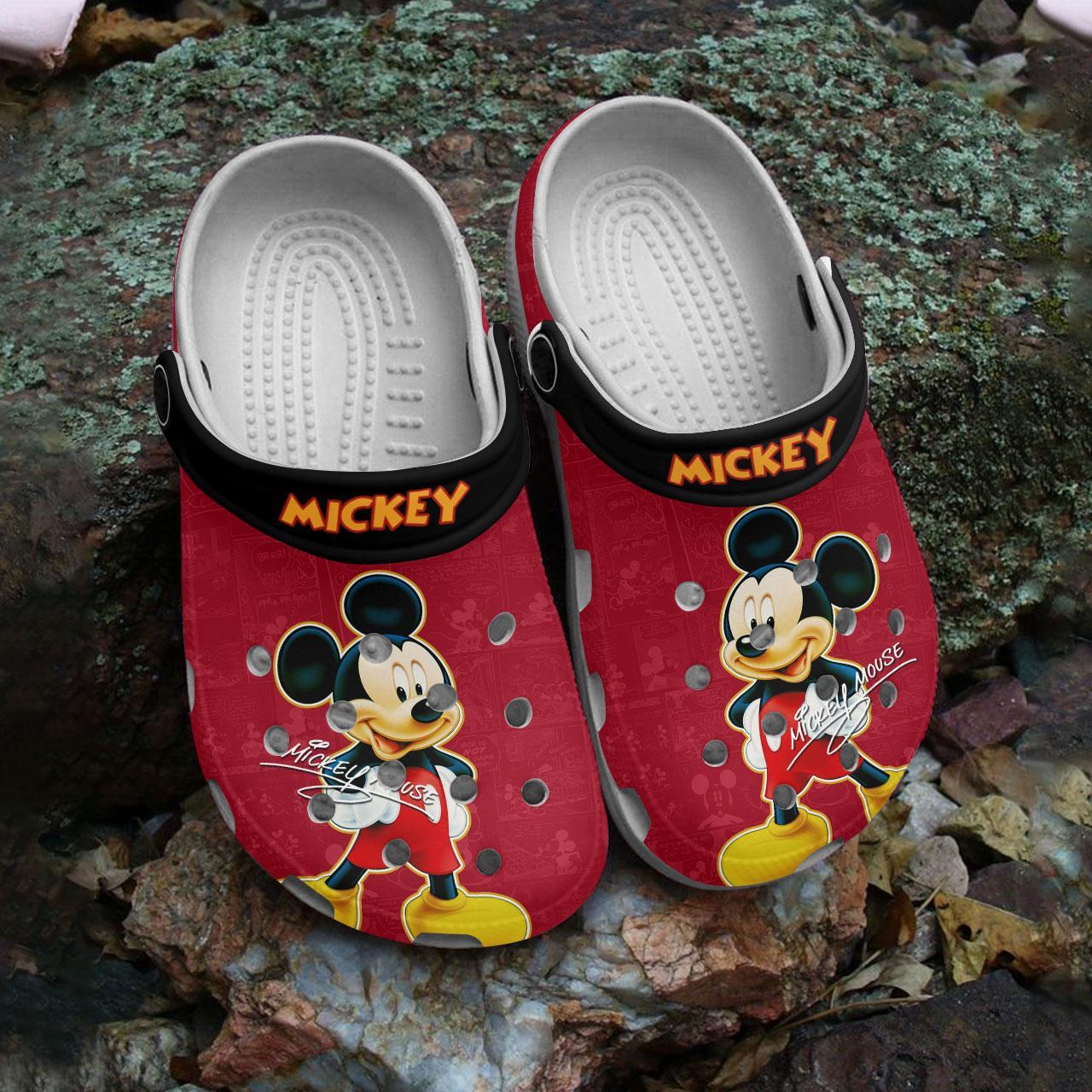 Merchidea Mickey Mouse Cartoon Crocs Crocband Clogs Shoes Comfortable For Men Women and Kids