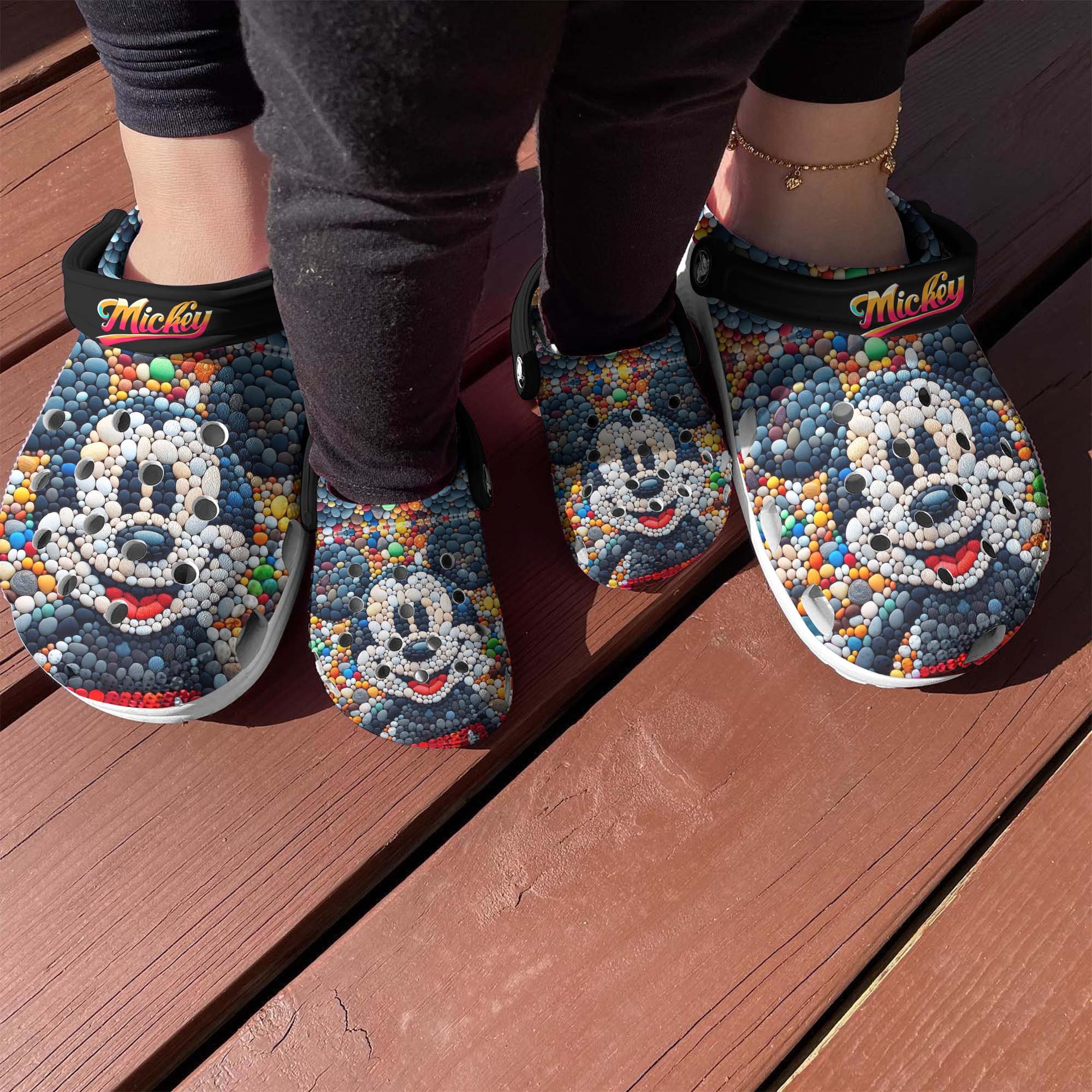 Merchidea Mickey Mouse Cartoon Crocs Crocband Clogs Shoes Comfortable For Men Women and Kids
