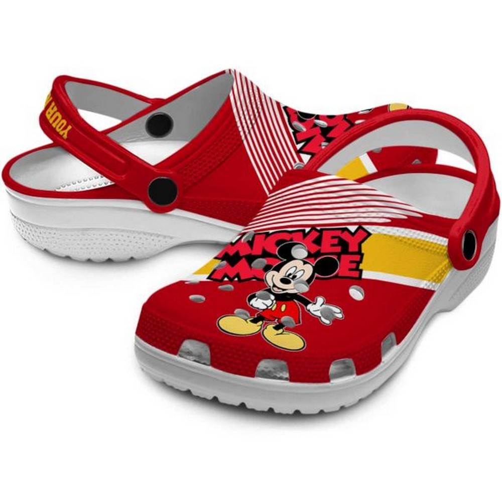 Merchidea Mickey Mouse Cartoon Crocs Crocband Clogs Shoes Comfortable For Men Women and Kids