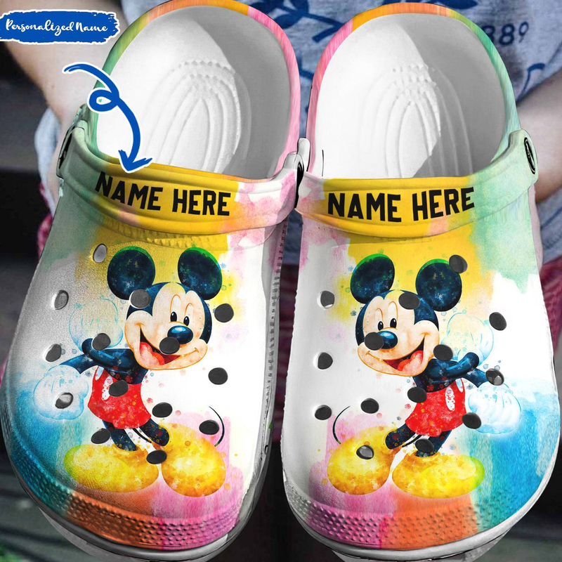 Merchidea Mickey Mouse Cartoon Crocs Crocband Clogs Shoes Comfortable For Men Women and Kids