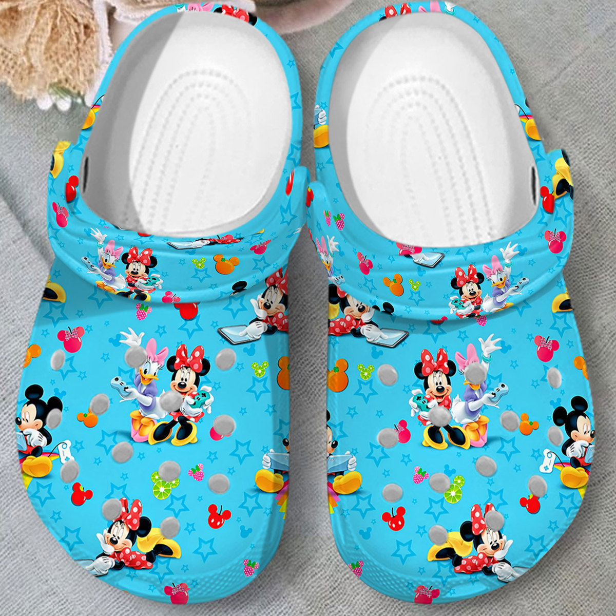 Merchidea Mickey Mouse Cartoon Crocs Crocband Clogs Shoes Comfortable For Men Women and Kids