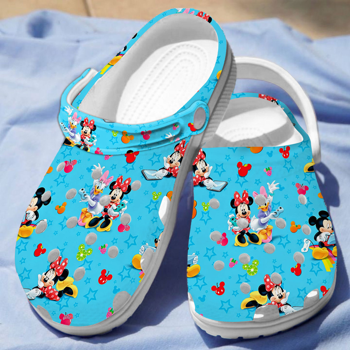 Merchidea Mickey Mouse Cartoon Crocs Crocband Clogs Shoes Comfortable For Men Women and Kids