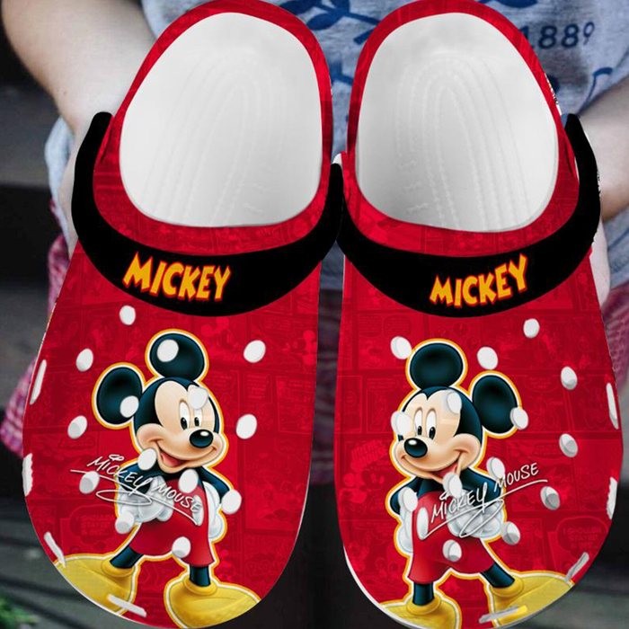 Merchidea Mickey Mouse Cartoon Crocs Crocband Clogs Shoes Comfortable For Men Women and Kids