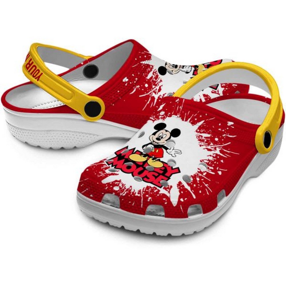 Merchidea Mickey Mouse Cartoon Crocs Crocband Clogs Shoes Comfortable For Men Women and Kids
