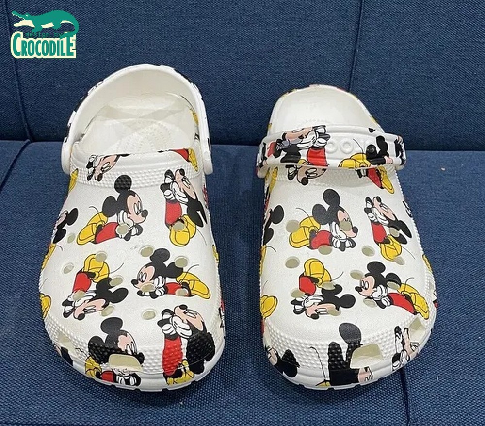 Merchidea Mickey Mouse Cartoon Crocs Crocband Clogs Shoes Comfortable For Men Women and Kids