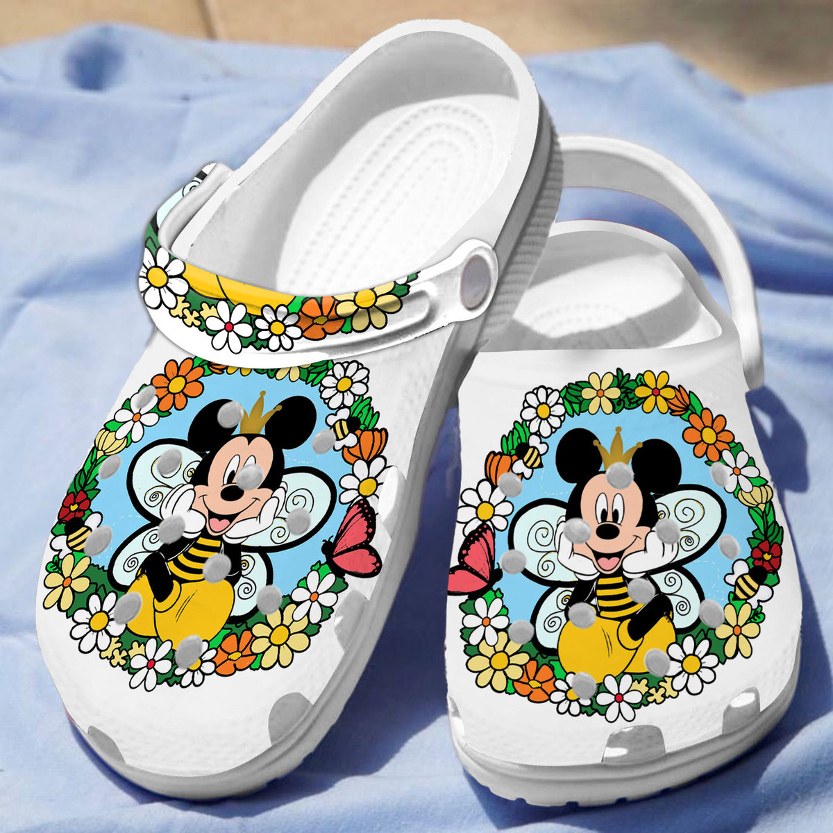 Merchidea Mickey Mouse Cartoon Crocs Crocband Clogs Shoes Comfortable For Men Women and Kids