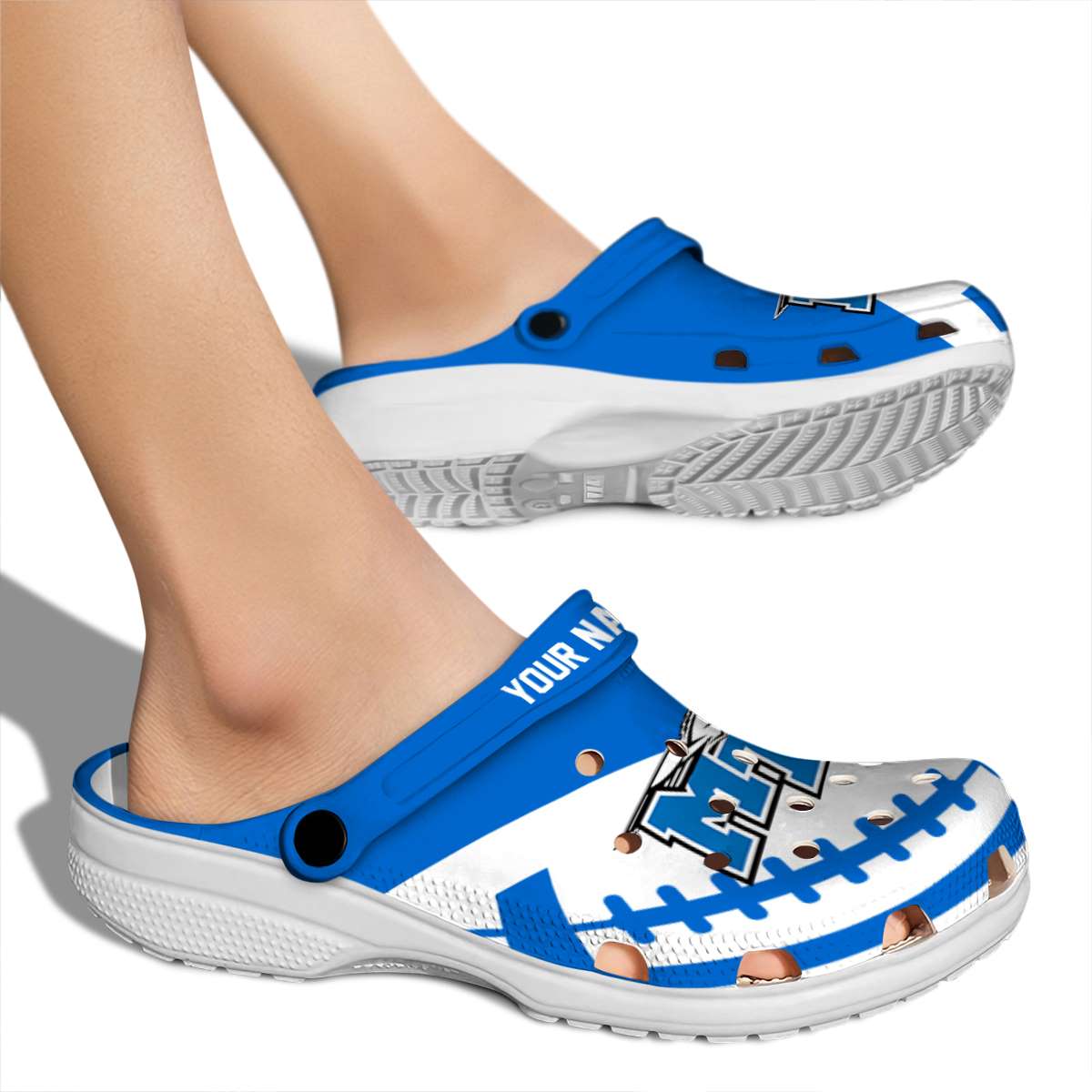 Merchidea Middle Tennessee Blue Raiders NCAA Sport Crocs Crocband Clogs Shoes Comfortable For Men Women and Kids