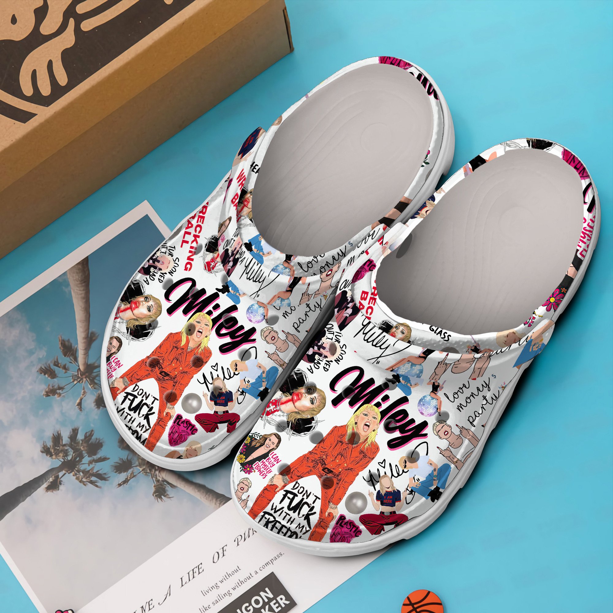 Merchidea Miley Cyrus Music Crocs Crocband Clogs Shoes Comfortable For Men Women and Kids